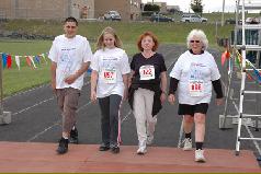 Walkers finish the Rowley 5K
